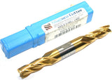 Niagara 45130 13/32" .406" diameter Double End Tin Coat 4 Fl HSS End Mill 45120