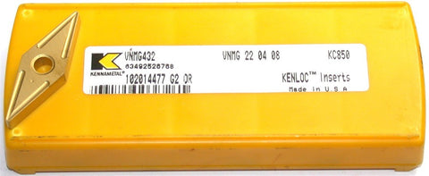 Lot of 4 Kennametal Kenloc VNMG432 KC850 Carbide Negative Turning Inserts