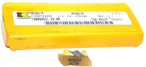 Lot of 5 New Kennametal NR3031R KC730 Top Notch Grooving Inserts