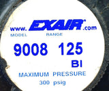 Exair 9008 Pneumatic Pressure Regulator 1/4" NPT 300PSIG Max W/ Gauge 0-160PSI