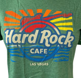 Hard Rock Cafe Women's Las Vegas Green Short Sleeve Shirt Size Medium