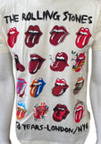Alstyle Men's The Rolling Stones 50 Years London/NYC Beige Shirt Size Medium