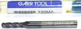 GARR 18087 330MA 9/64" Dia TiALN Coated Carbide 4 Flute Ball End Mill
