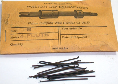 15 New Walton 12084 Spare Fingers for use with #8 4-Flute Tap Extractor
