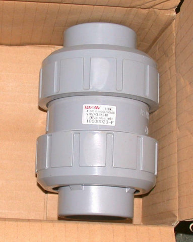 New Asahi Valves 1216015 True Union Ball Check Valve 40 MM 1-1/2" EPDM CMB