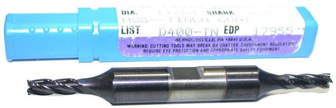 Niagara 11/64" diameter TiAlN Coat 4 Flute Double End HSS End Mill 17955 New