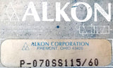 ALKON P-070SS115/60 Solenoid Valve DC:051100 21821-2 21832-06 115V 50-60Hz