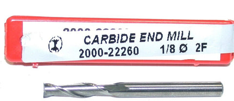 YG-1 Minicut 2000-22260 1/8" Diameter 1/8" Shank 2 Flute Carbide End Mill New