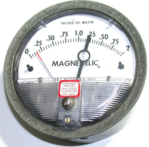 Dwyer Magnehelic 2002C 0 to 2 Differential Pressure Gage Adjustable Signal Flag