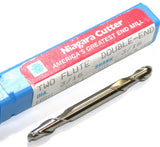 Niagara 67060 3/16" Diameter 3/16" Shank 2 Flute Double End Ball End Mill