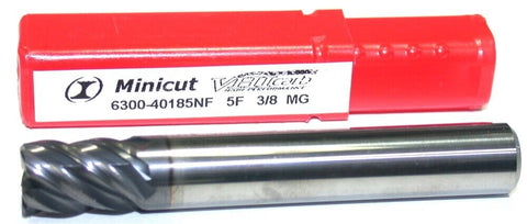 YG-1 Minicut 6300-40185NF 3/8" Diameter 3/8" Shank 5 Flute Carbide End Mill New