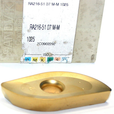 Sandvik CoroMill 216 Ball Nose TiN Coated Inserts RA216-51 07 M-M 1025 New