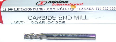 YG-1 Minicut 2045-20225 1/8" Diameter 1/8" Shank .030R 2 Flute Carbide End Mill