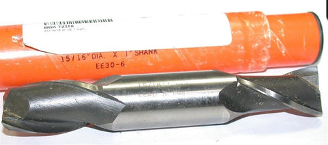 Brubaker 72258 15/16 Diameter 1" Shank 2 Flute HSS Double End Mill