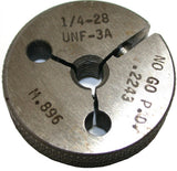 MASTER GAGE CO. 1/4"-28 UNF-2A THREAD RING NO GO GAGE