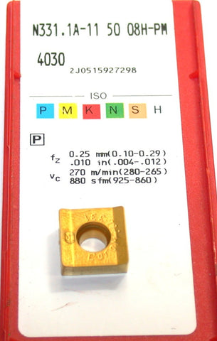 10 Sandvik N331.1A-115008H-PM 4030 CoroMill 331 Carbide Side/Face Milling Cutter