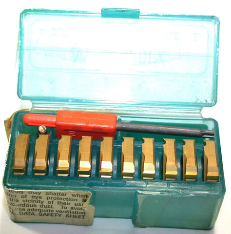 Lot of 10 Vargus Vardex Tin Coat Carbide Threading Inserts 3IR 10UN VSX New