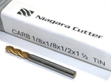 Niagara Carbide 1/4" 4 Flute TiN Coated Ball End Mill