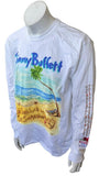 Gildan Men's Jimmy Buffett It's 5 o'clock on St. Somewhere White Shirt Size L