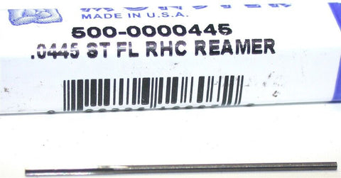 Monster Tool 500-0000445 4-Flute Straight Flute .0445" Carbide Reamer New