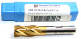 Niagara N40150 15/32" diameter 4 Flute Center Cutting TiN Coated End Mill 40151