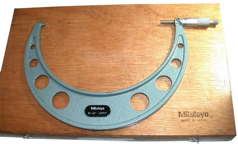 Mitutoyo 9-10" .0001" Micrometer w/Case & Standard 103-224 - calibrated