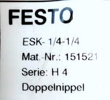 Festo ESK-1/4-1/4 Double Nipple Fitting 1/4" 151521 - Lot of (6)