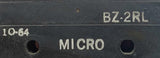 Underwriter Labs BZ-2RL Micro Switch 15 Amps 125, 250 or 480 VAC