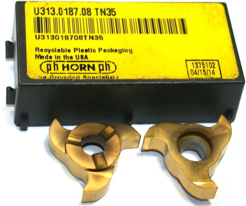 Lot of 2 Ph Horn U313.0187.08 TN35 Carbide Inserts New