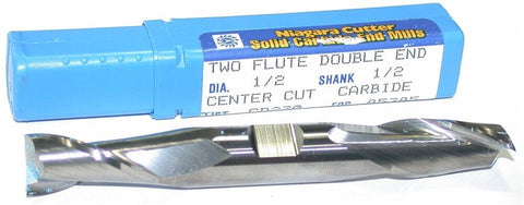 Niagara 1/2" diameter 2 Flute Carbide Double End End Mill 85385 New