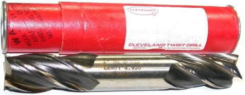Cleveland Twist 41231 1" Diameter 4 Flute Double End HSS End Mills