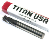 Titan TC11716 1/4" Diameter 1/4" shank 4 Flute AlTiN Coat Carbide Ball End Mill