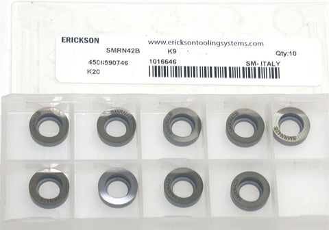 Lot of 9 Erickson SMRN42B K9 Carbide Insert Shim New