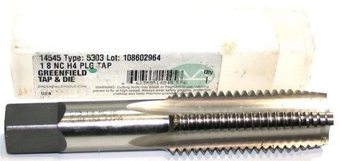 Greenfield 14545 1"-8 NC H4 4 Flute Plug Tap