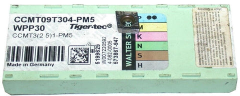 10 Walter CCMT09T304-PM5 WPP30 Positive rhombic 80° Carbide Turning Inserts