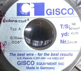 Gisco Cobra Cut Wire 0.5mm .006" T/S:900N/mm^2 YD:42,700 Nr.:41.3M Type A
