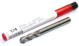 Fullerton 32041 1/4" Diameter 1/4 in shank 4 Flute Solid Carbide Ball End Mill
