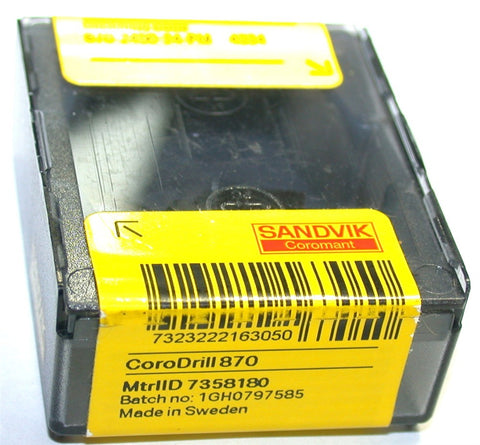Sandvik 870-2450-24-PM 4334 CoroDrill 870 24.5mm Diameter Carbide Drill Tip NIB
