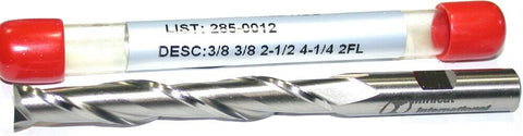 YG-1 Minicut 285-0012 3/8" Diameter 3/8" Shank 2 Flute HSS End Mill New