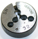 Vermont 4-32 Adjustable 13/16" OD Round HSS Thread Die