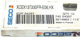Lot of 6 New Seco XCEX13T330FR-E06 Indexable Carbide Milling Inserts