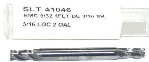 ShearLine SLT41046 5/32" Dia 3/16" Shank Carbide 4 Flute Double End End Mill New