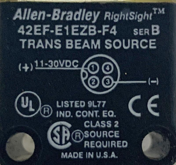 Allen-Bradley 42EF-E1EZB-F4 RightSight Photoelectric Sensor 11-30 VDC