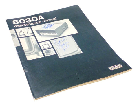 Fluke Model 8030A Digital Multimeter Maintenance Manual