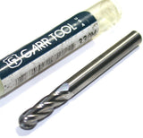 Garr Tool 18110 330M Spiral 3-Flute 3/16" Diameter Carbide Ball End Mill