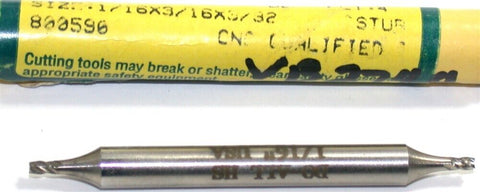 DoAll 58008 1/16" Diameter 3/16" Shank 4 Flute HSS End Mill New