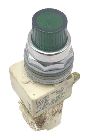 Square D 9001KM-1 Ser G Light Module 110-120V 50-60Hz Lamp Ge 755 Green Lens