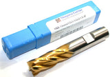Niagara N8513 13MM Diameter 1/2" Shank 4 Flute HSS Metric TiN Coat End Mill