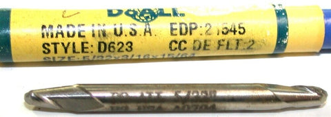 DoAll 21545 5/32" Diameter 3/16" Shank 2 Flute Ball HSS End Mill