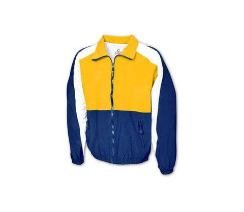 NEW GAME SPORTSWEAR LTD 430Y HAMPTON YOUTH WARMUP JACKET GOLD/NAVY/WHITE